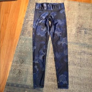 Terez Sz Small Navy Cano Stripe Tall Band Leggings